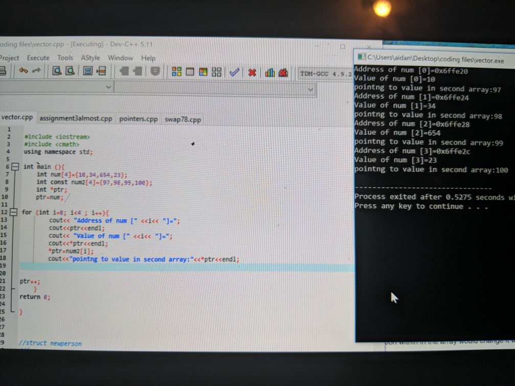Solved currently I have one array pointng to a const array. | Chegg.com