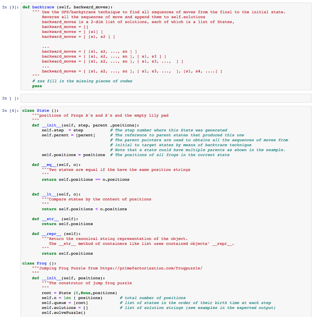 Solved HW 3 Jumping frogs puzzle •