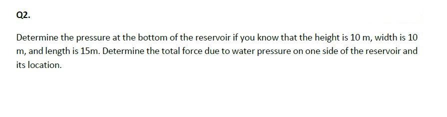 Solved Q2. Determine the pressure at the bottom of the | Chegg.com