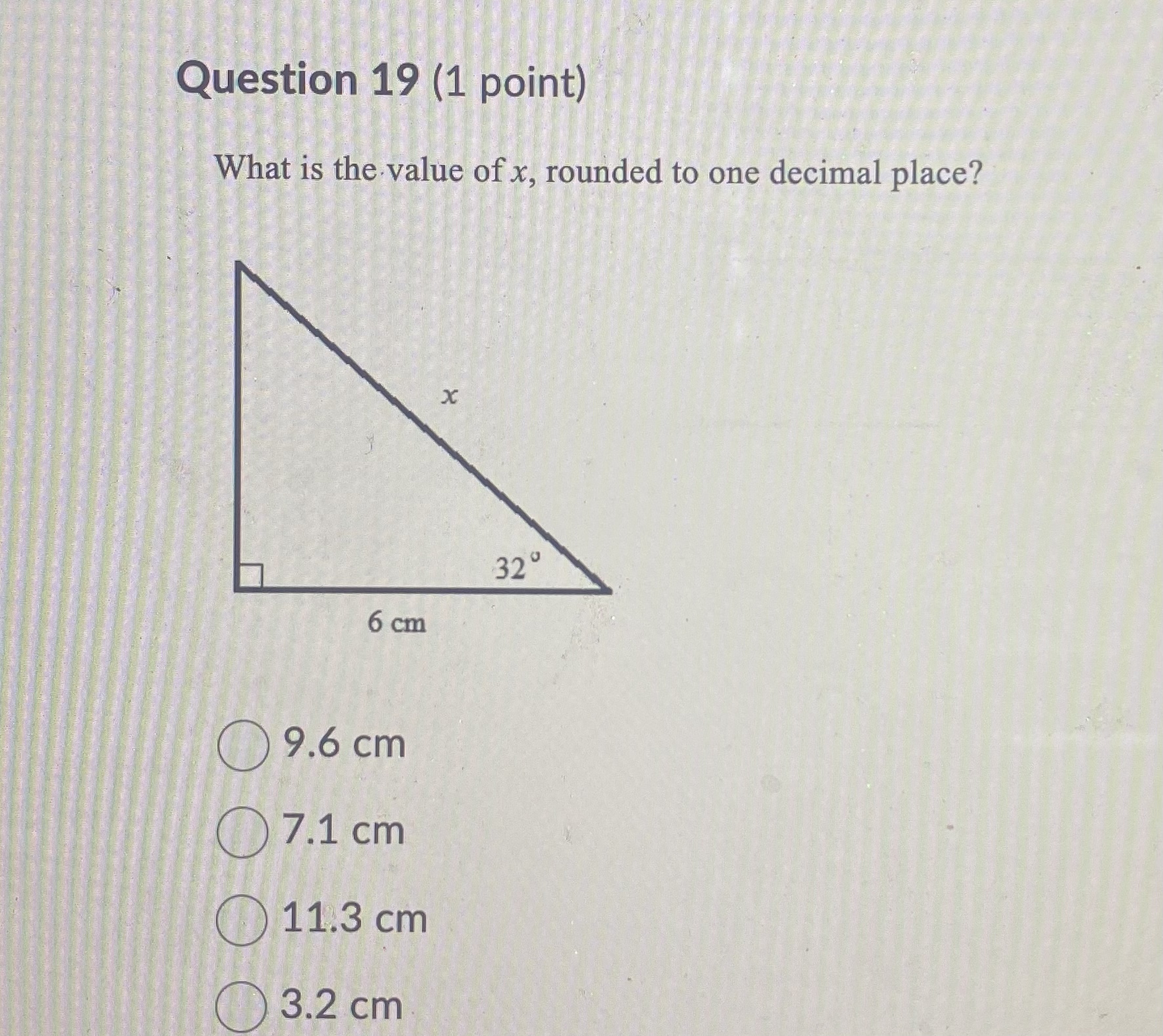 Solved What is the value of x, rounded to one decimal place? | Chegg.com
