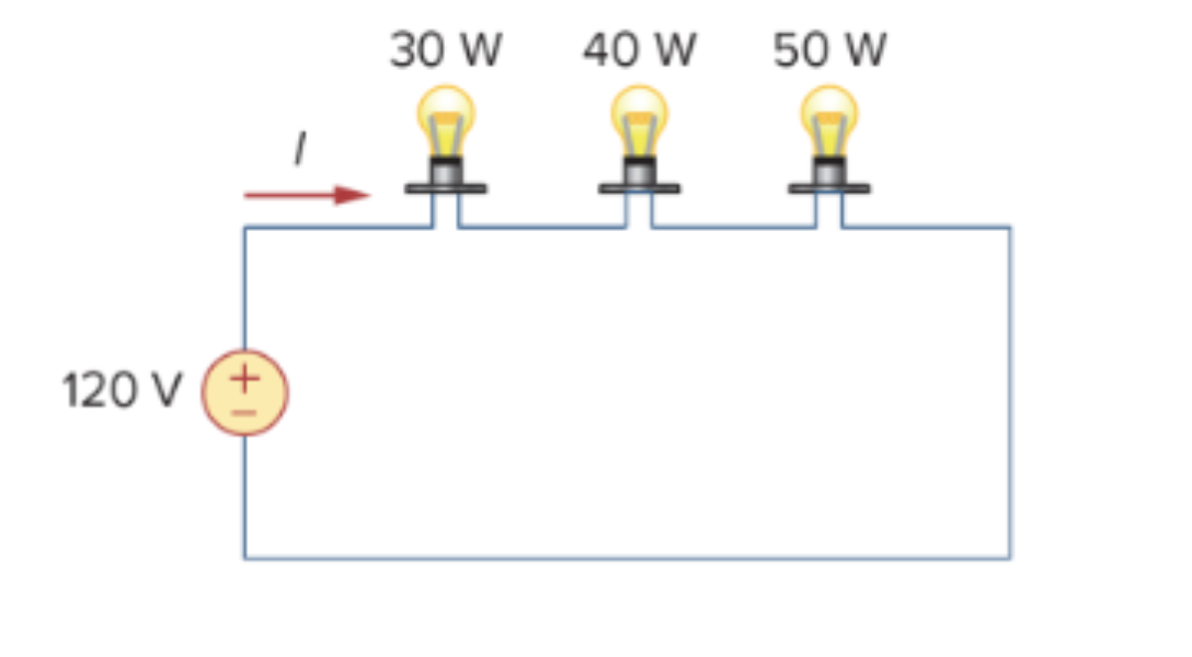 Solved 3. Three Light Bulbs Are Connected In Series To A 120 | Chegg.com