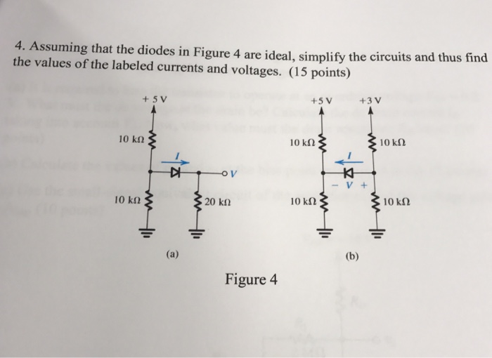 Solved Assuming that the diodes in Figure 4 are ideal, | Chegg.com