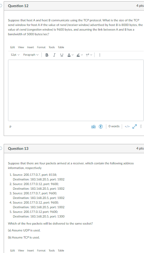 Solved Suppose That Host A And Host B Communicate Using The | Chegg.com