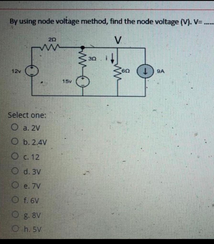 Solved By Using Node Voltage Method, Find The Node Voltage | Chegg.com