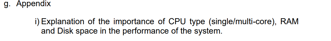 Solved g. Appendix i) Explanation of the importance of CPU | Chegg.com