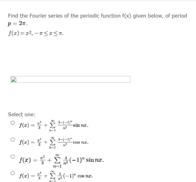 Solved Find the Fourier series of the periodic function f(x) | Chegg.com