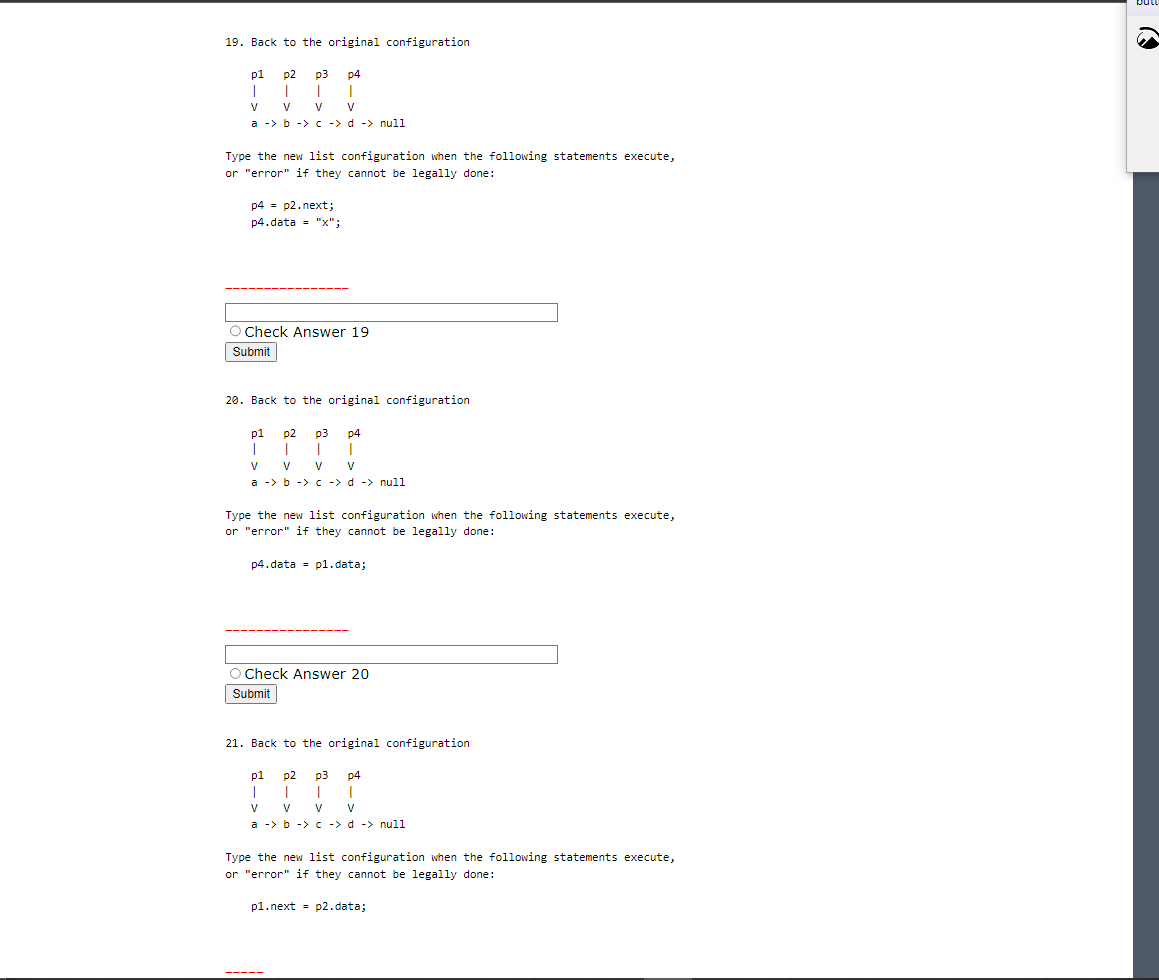 Solved 19. Back to the original configuration Type the new | Chegg.com