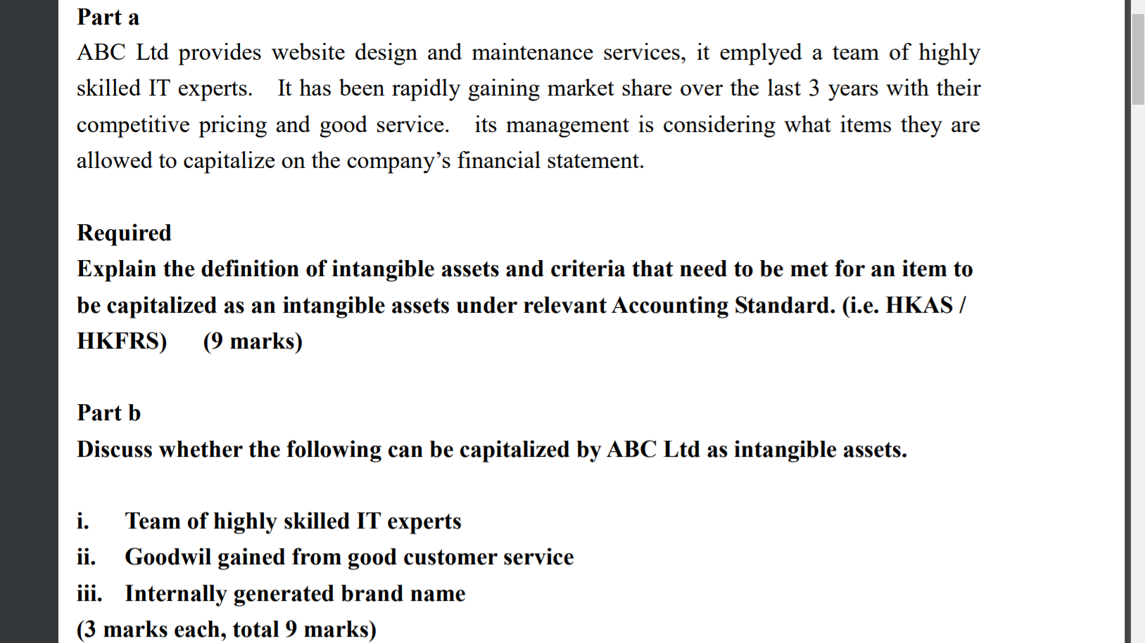 Solved Part A ABC Ltd Provides Website Design And Chegg