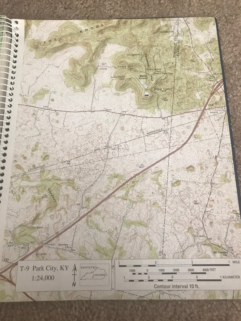 Solved Map T9 shows an area near Park City, Kentucky, at a