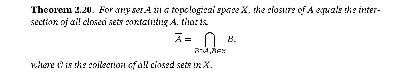 Solved Theorem 2 20 For Any Set A In A Topological Space X