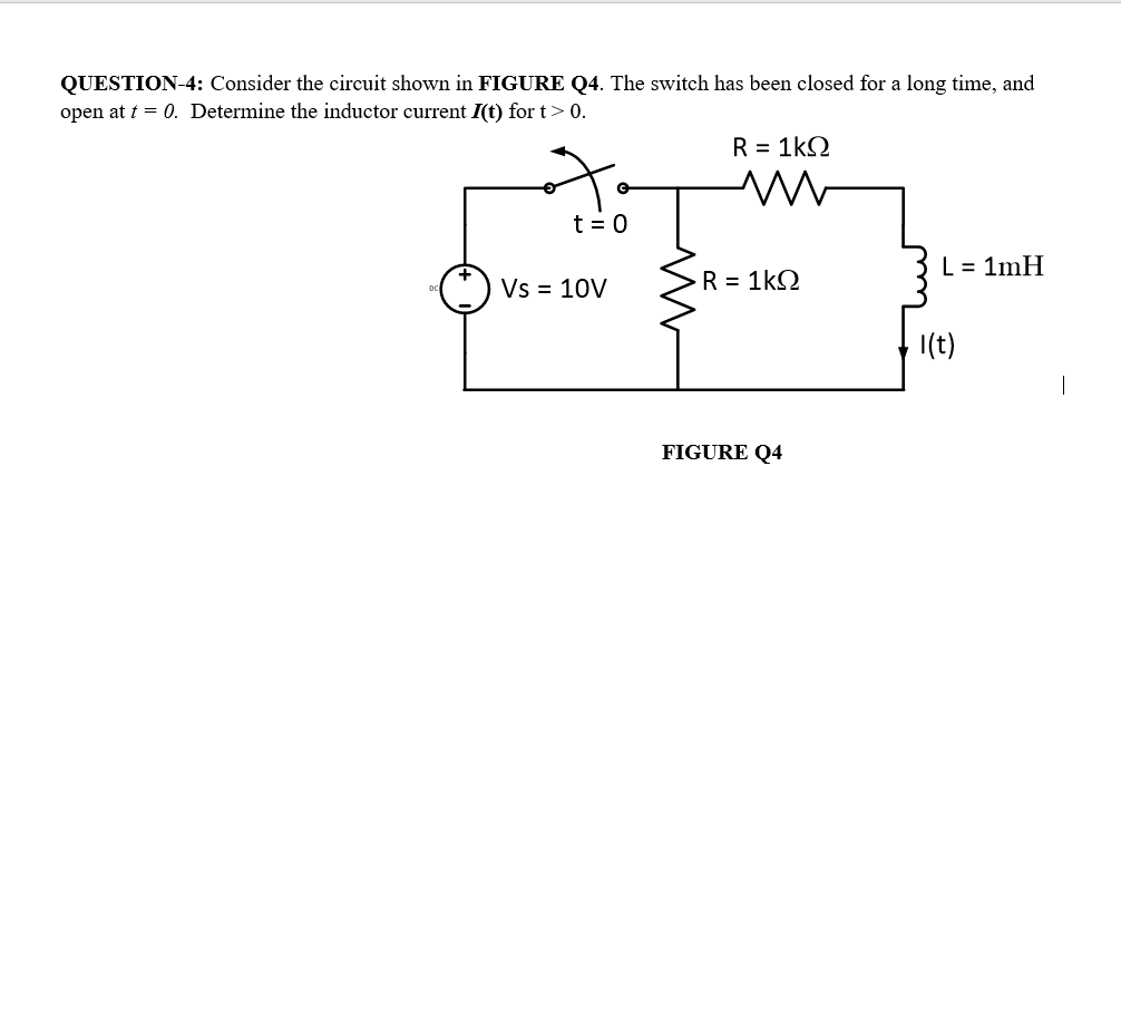 Solved QUESTION 4: Consider the circuit shown in FIGURE Q4. | Chegg.com