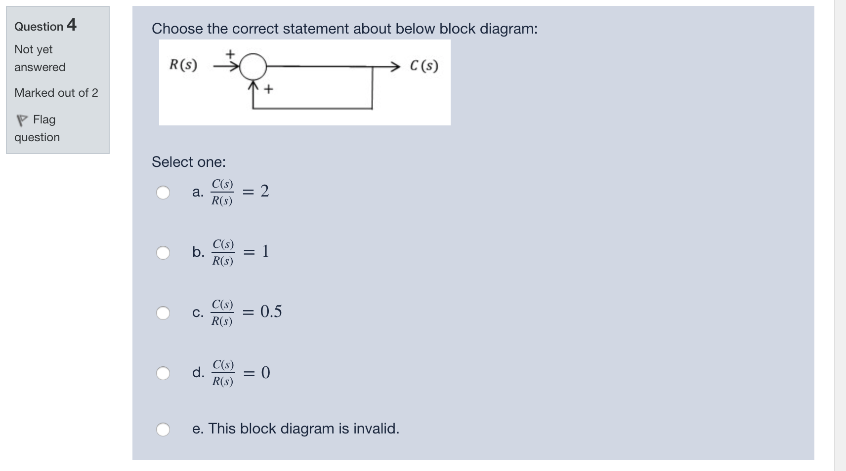 Solved Question 4 Not yet answered Choose the correct | Chegg.com