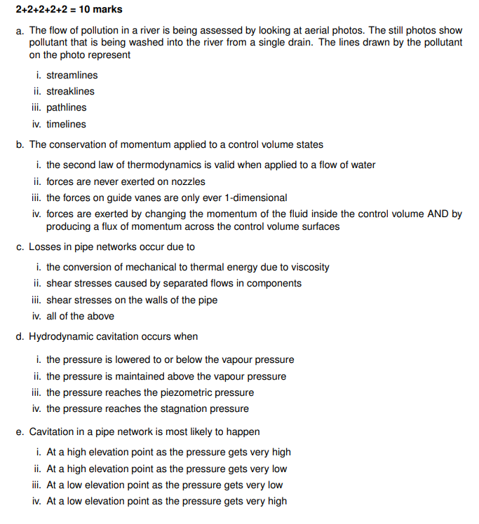 Solved 2+2+2+2+2 = 10 marks a. The flow of pollution in a | Chegg.com