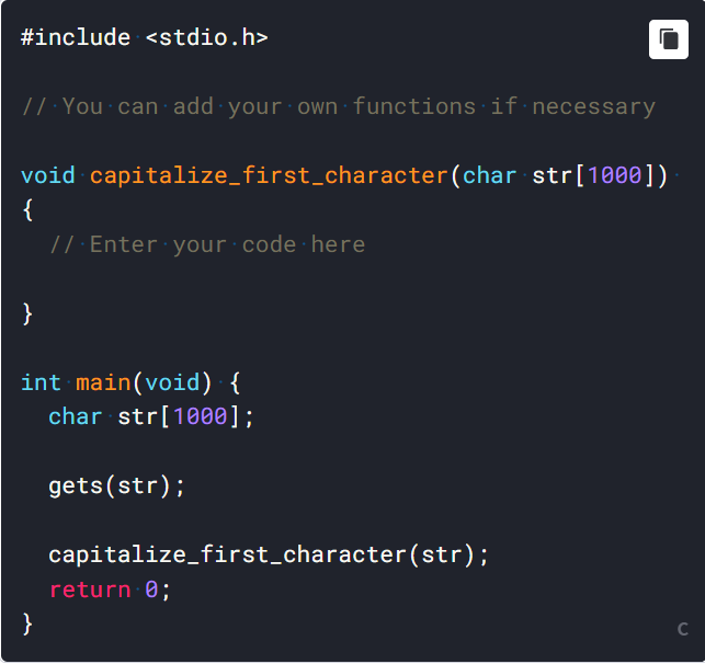 Solved Problem 1. Complete capitalize_first_character() in | Chegg.com