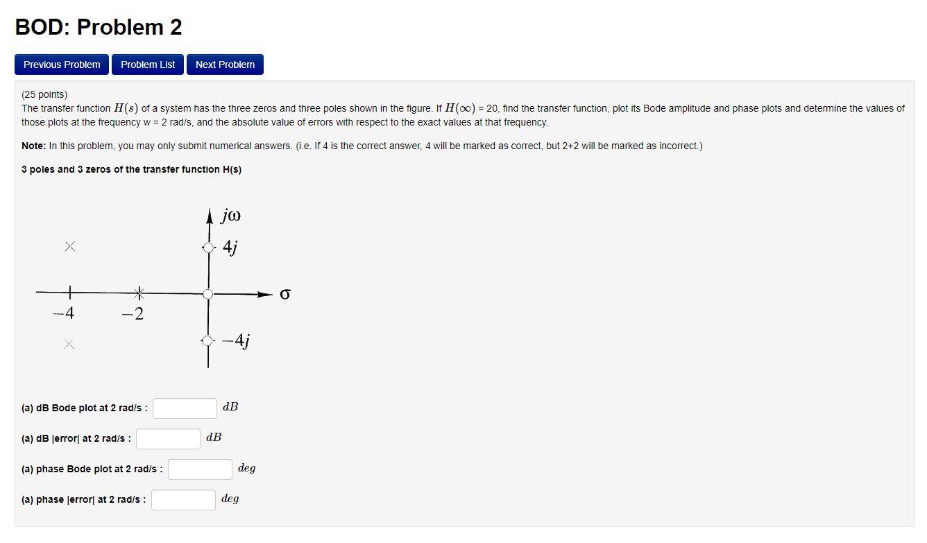 Solved BOD: Problem 2 Previous Problem Problem List Next | Chegg.com