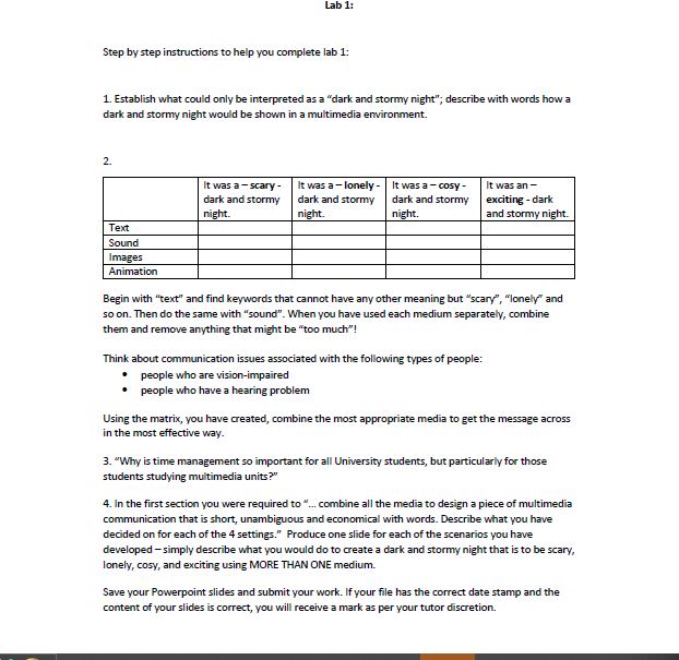 Solved Step by step instructions to help you complete lab 1: | Chegg.com