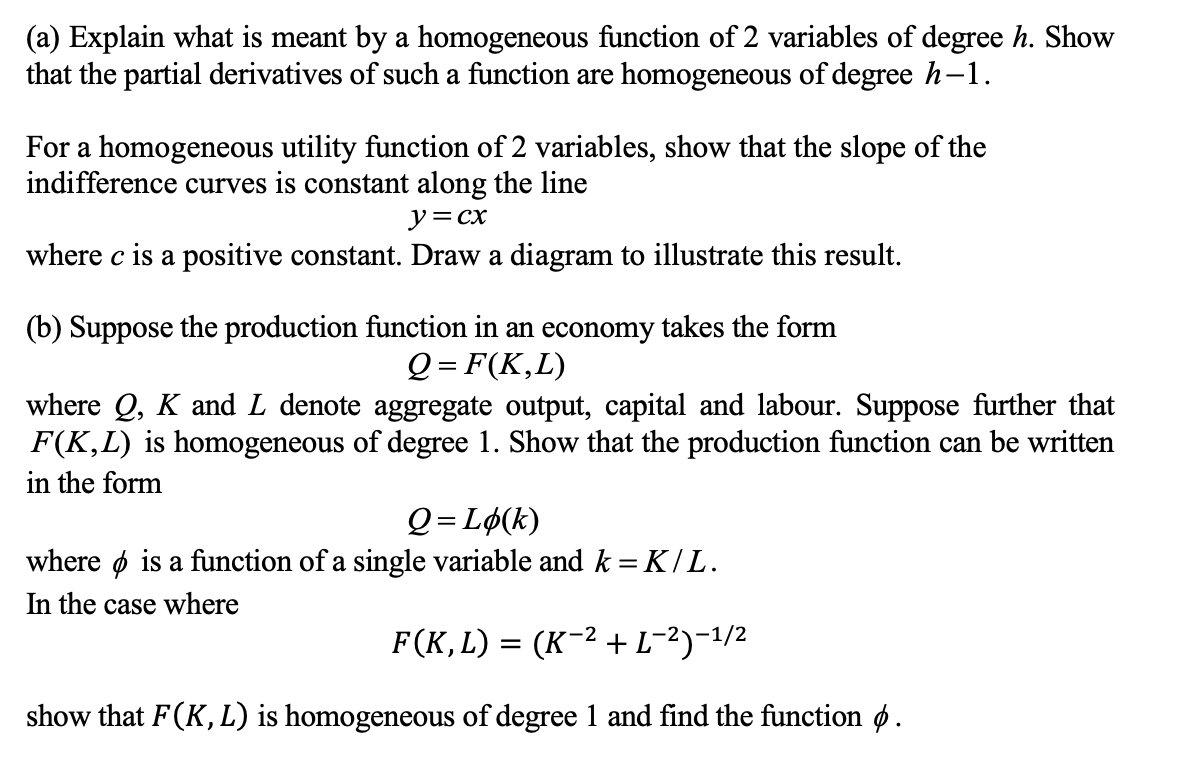 solved-a-explain-what-is-meant-by-a-homogeneous-function-chegg