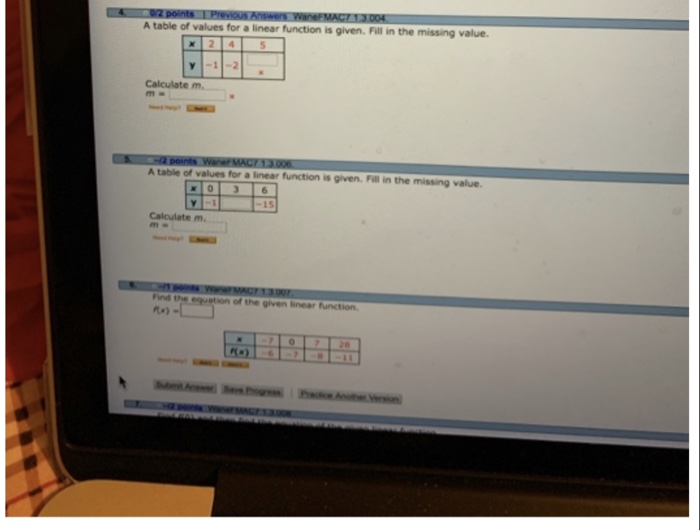 Solved A Table Of Values For A Linear Function Is Given Chegg Solved A Table Of Values For A Linear Function Is Given Chegg