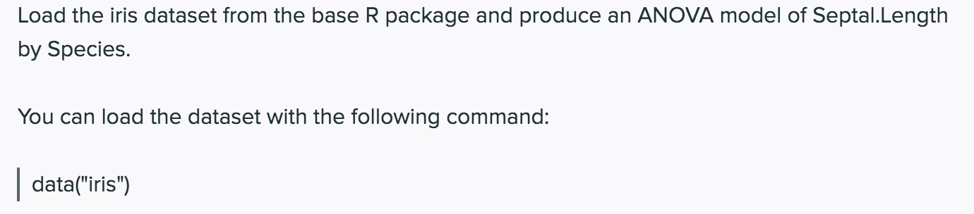 Solved Load the iris dataset from the base R package and | Chegg.com