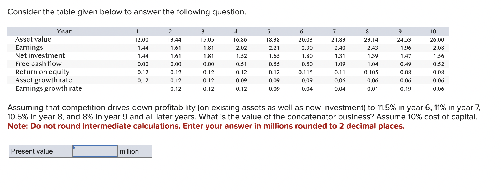 Solved Consider the table given below to answer the | Chegg.com