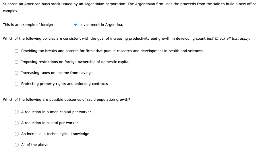 Solved Suppose an American buys stock issued by an