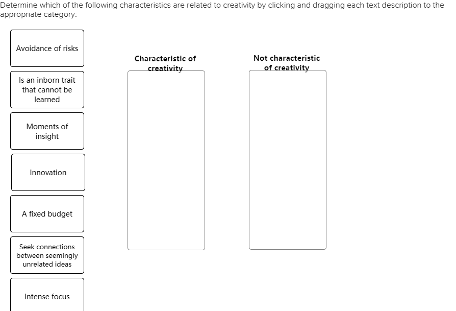 Solved Determine which of the following characteristics are | Chegg.com