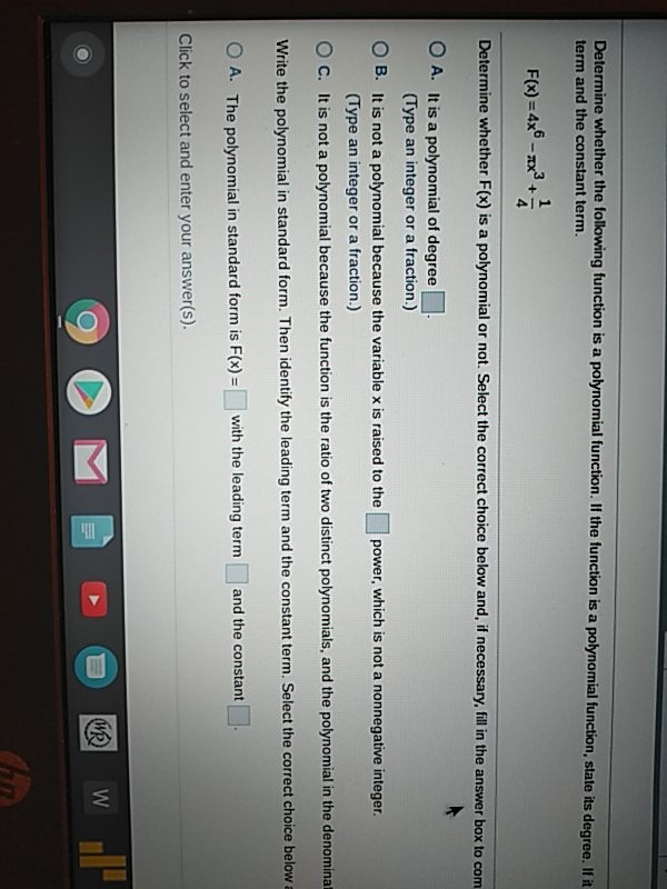 Solved Determine whether the following function is a | Chegg.com