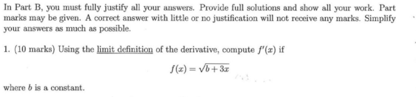 Solved In Part B, you must fully justify all your answers. | Chegg.com