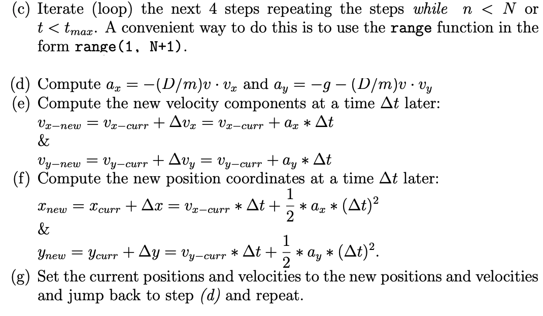 You Computed And Plotted The Trajectory Of A Proje Chegg Com