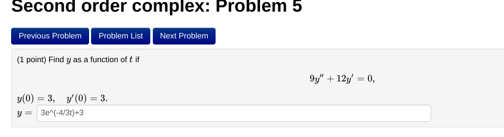 Solved Second order complex: Problem 5 Previous Problem | Chegg.com