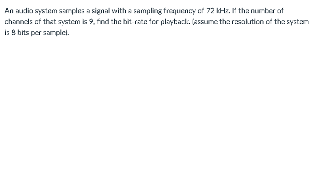 Solved An audio syster samples a signal with a sampling | Chegg.com