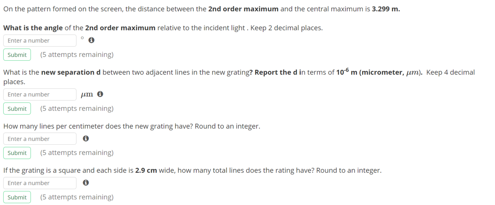Solved Diffraction Grating Diffraction Grating A large | Chegg.com