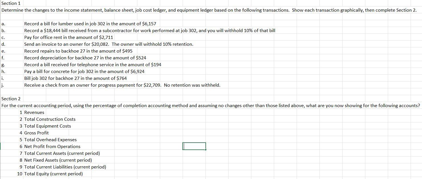 Solved Section 1 Determine the changes to the income | Chegg.com