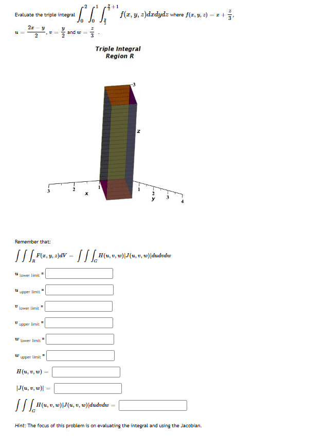 Solved Evaluate the triple integral | Chegg.com
