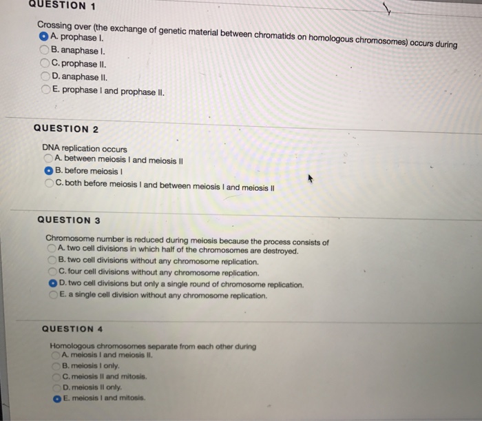 Solved QUESTION1 Crossing over (the exchange of