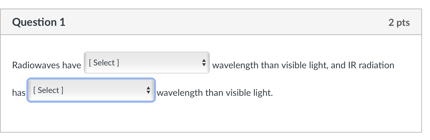 radio waves vs visible light wavelength