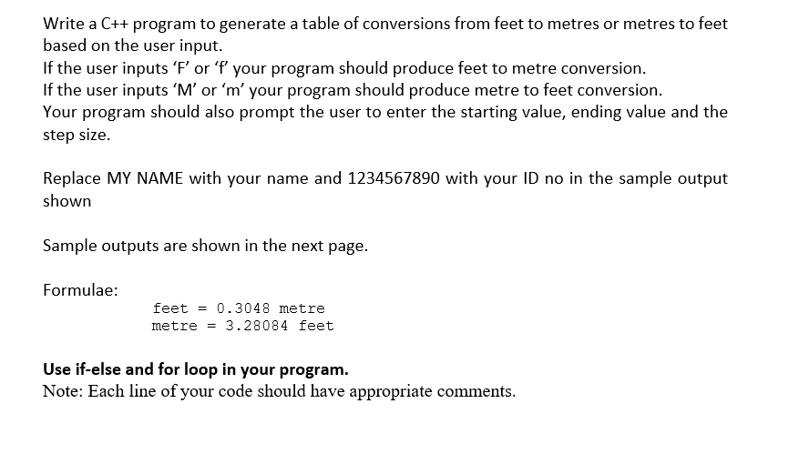 Solved Write a C++ program to generate a table | Chegg.com