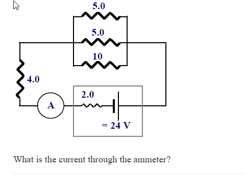 Solved What Is The Current Through The Ammeter? | Chegg.com