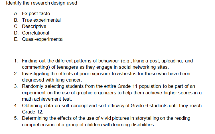 solved-identify-the-research-design-used-a-ex-post-facto-b-chegg