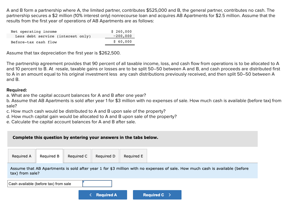 Solved A And B Form A Partnership Where A, The Limited | Chegg.com