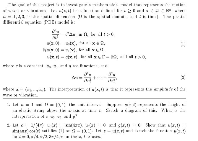 The Goal Of This Project Is To Investigate A Mathe Chegg Com