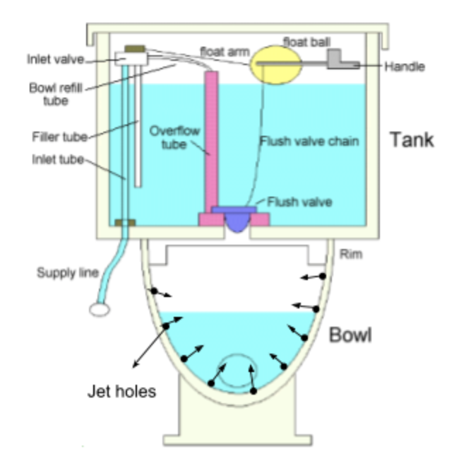 How to Clean the Rim Jets on a Toilet Bowl