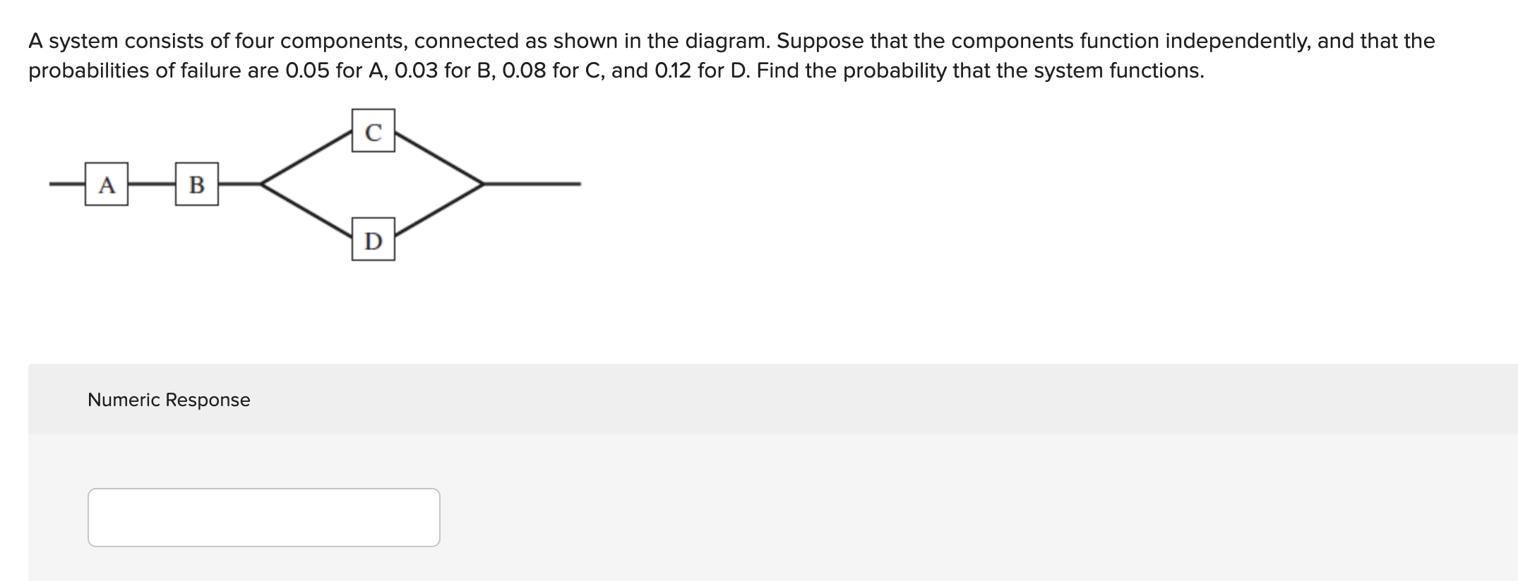 Solved A System Consists Of Four Components, Connected As | Chegg.com