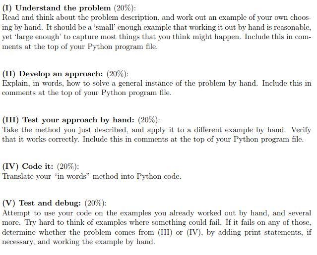 Solved (1) (10 points) Write a Python function f which takes | Chegg.com