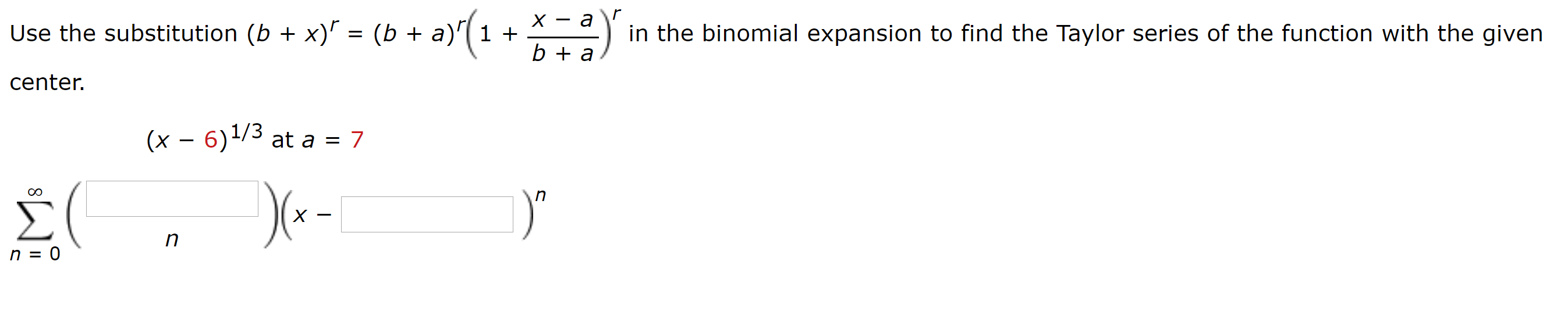 Solved Use The Substitution B X B 1 X Ar In Chegg Com