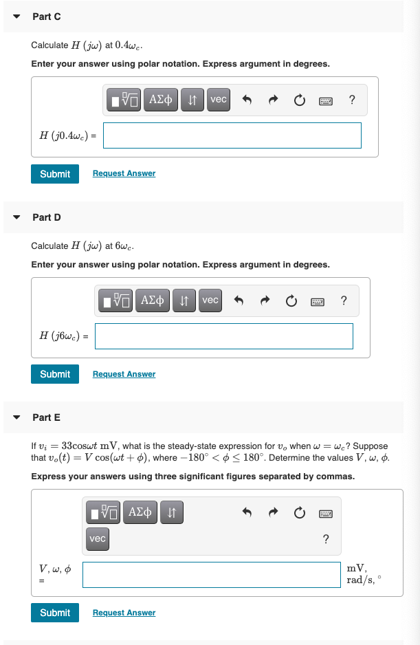 Solved Consider the RC filter shown in (Figure 1). Figure