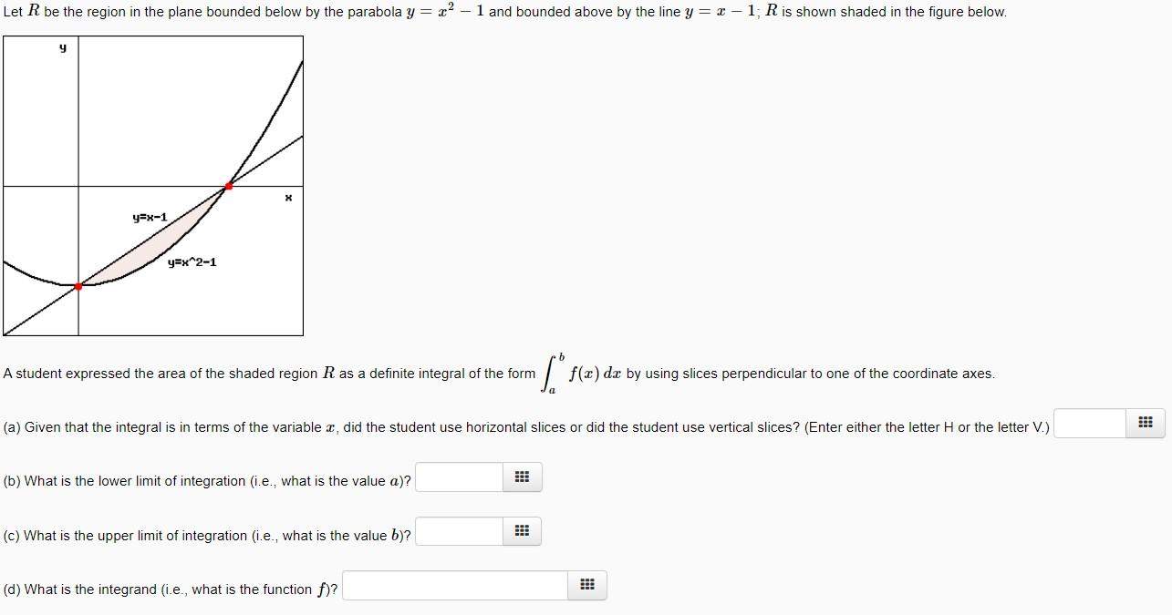 Solved Let R Be The Region In The Plane Bounded Below By Chegg Com