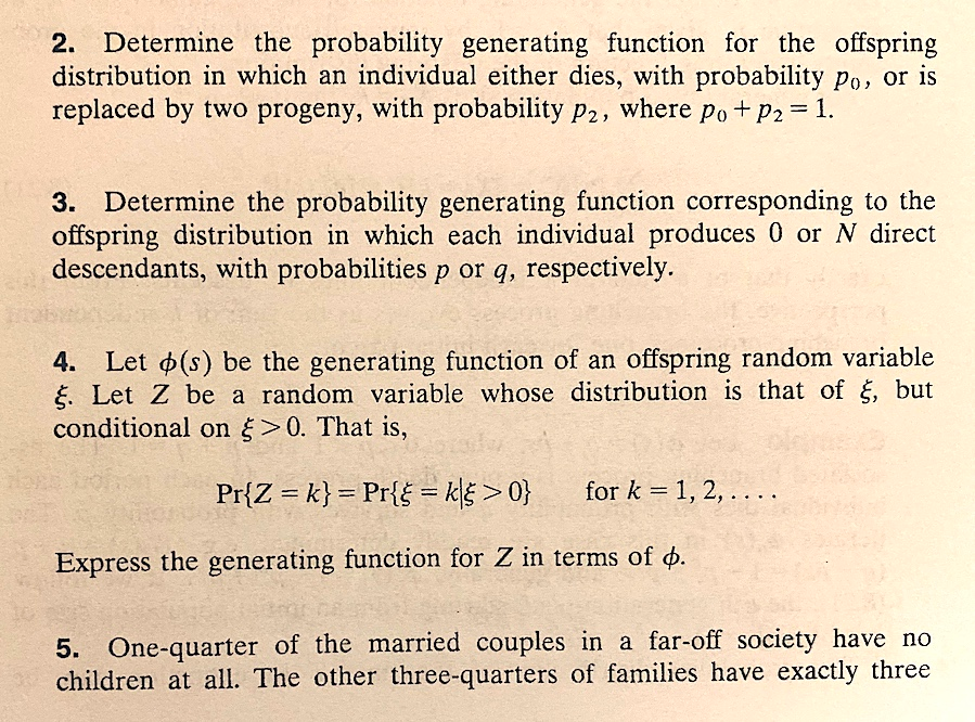 2. Determine the probability generating function for | Chegg.com