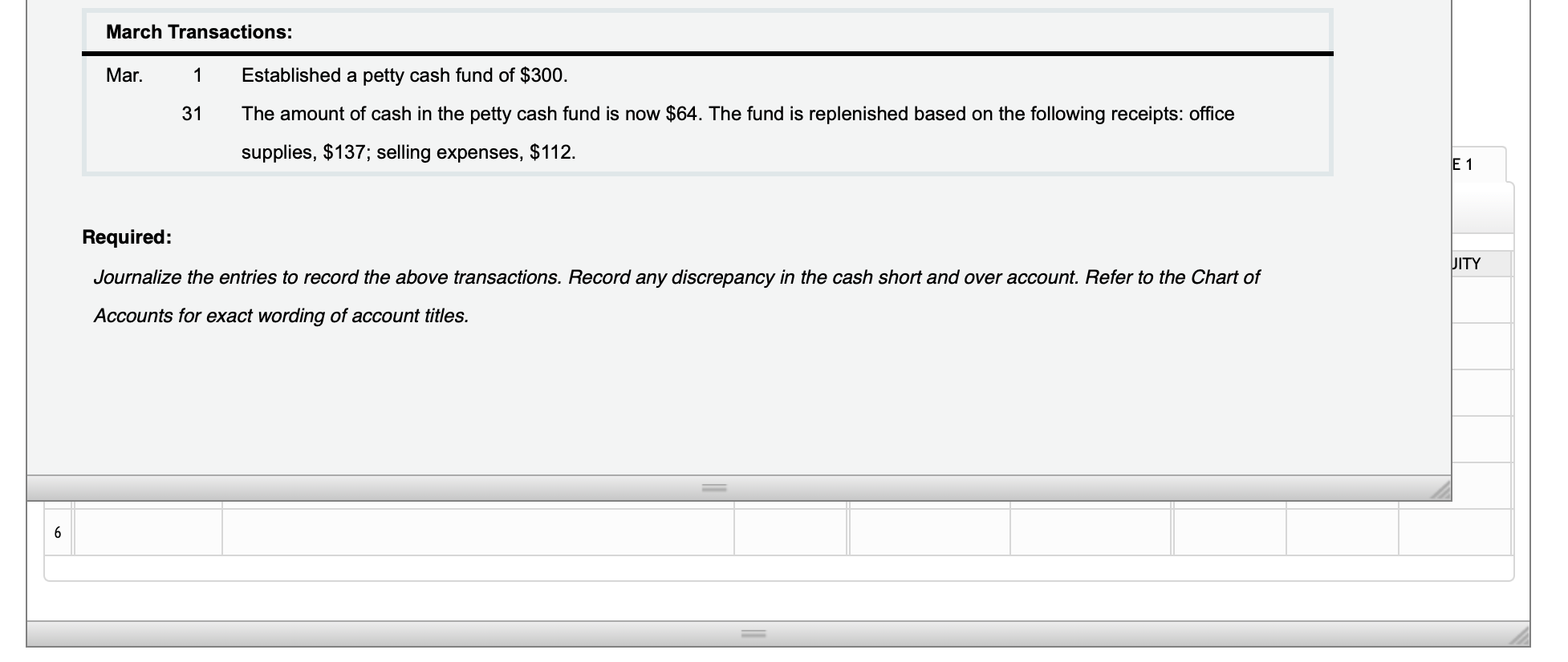Solved march transactions mar 1 31 established a petty chegg