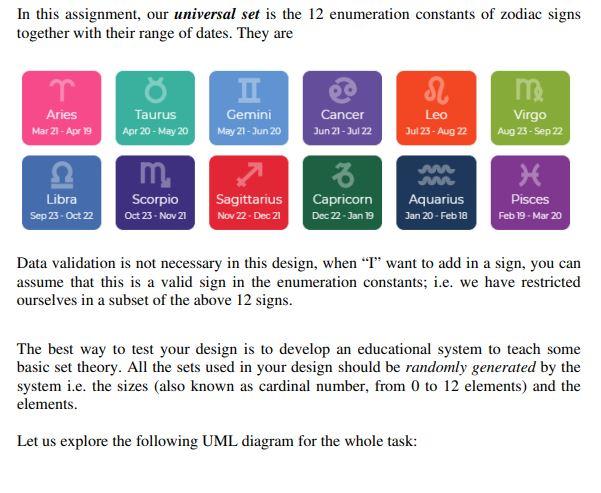 Solved In this assignment our universal set is the 12 Chegg